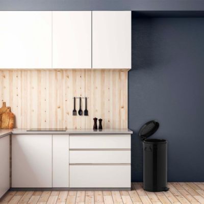 Poubelle de cuisine à pédale Kitchen Move Brooklyn noir 30 L