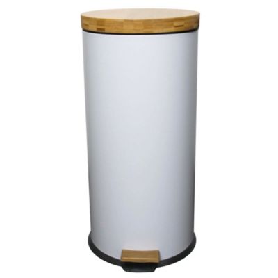 Poubelle de cuisine à pédale Kitchen Move Forest blanc 30 L