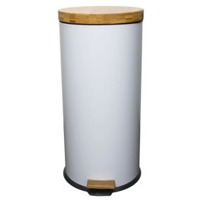 Poubelle de cuisine à pédale Kitchen Move Forest blanc 30 L
