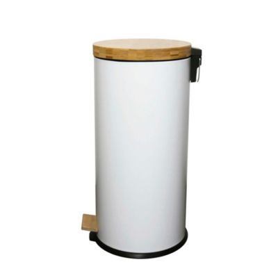 Poubelle de cuisine à pédale Kitchen Move Forest blanc 30 L