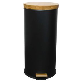 Poubelle de cuisine à pédale Kitchen Move Forest noir 30 L