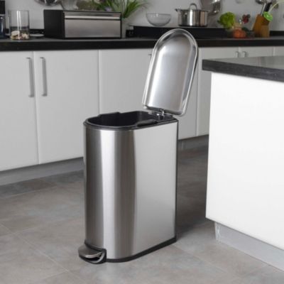 Poubelle de cuisine à pédale Kitchen Move Fuller inox 40 L