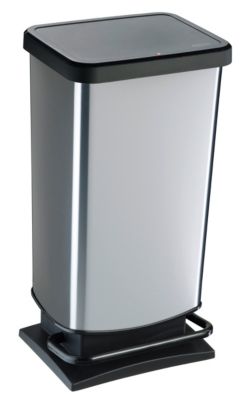 Poubelle de cuisine à pédale Sitra Sundis coloris gris 40 L