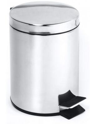 Poubelle de douche HOTEL en acier poli / 5L