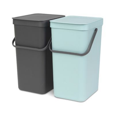 Poubelle de meuble tri sélectif 2 bacs 16L BRABANTIA