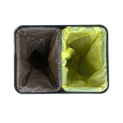 Poubelle de recyclage intelligente WELLHOME à ouverture automatique et contact manuel 15 L + 15 L 35,5 x 26 x 60 cm Noir