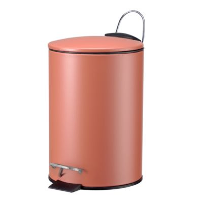 Poubelle de salle de bain 3L à pédale terracotta en acier Koros GoodHome
