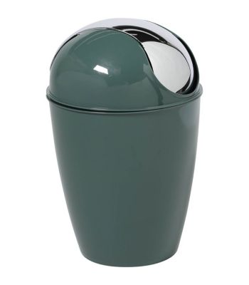 Poubelle de salle de bain 5.6L avec couvercle à bascule - Vert foncé