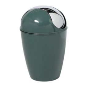 Poubelle de salle de bain 5.6L avec couvercle à bascule - Vert foncé