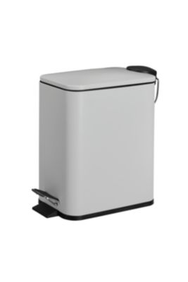 Poubelle de salle de bain 5L à pédale gris nuage en acier Elland GoodHome