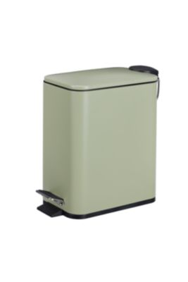 Poubelle de salle de bain 5L à pédale thé vert en acier Elland GoodHome