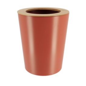 Poubelle de salle de bain 5L en métal Terracotta avec couvercle en Bambou