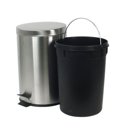 Poubelle de salle de bain Mala KELA - 12 L - Inox mat
