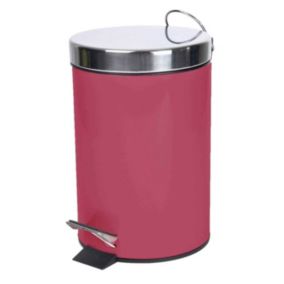 Poubelle de Salle de Bain "Metalia" 3L Framboise