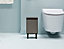 Poubelle de salle de bains 4 L compacte en acier, platinium mat, Brabantia Bo Waste Bin