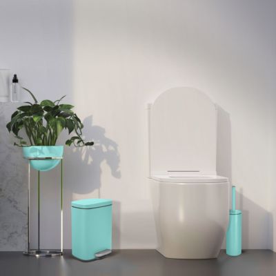 Poubelle de salle de bains 5L, bleu aqua, Spirella Akira