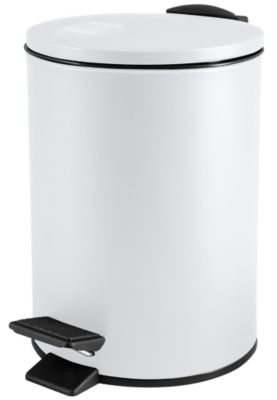 Poubelle de salle de bains à pédale 3 L blanche, Spirella