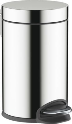 Poubelle de salle de bains à pédale 3 litres, chromé, Hansgrohe