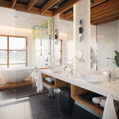 Poubelle de salle de bains à pédale 3 litres, chromé, Hansgrohe