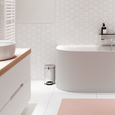 Poubelle de salle de bains à pédale 3 litres, chromé, Hansgrohe
