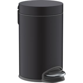 Poubelle suspendue Noir mat - Klein format - 4L - Poubelle salle de bain -  toilette 