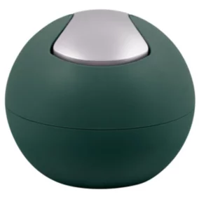 Poubelle de salle de bains mini 1L ronde diam.16 cm, vert, Spirella