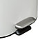 Poubelle de salle de bains ovale 6 litres Siliflex en métal et inox coloris blanc L.24,2 x P.15,5 x H.30,5 cm