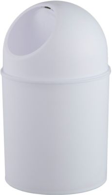 Poubelle de salle de bains ronde 5 litres Glomma en polypropylène coloris  blanc Ø19 x H.30,5 cm