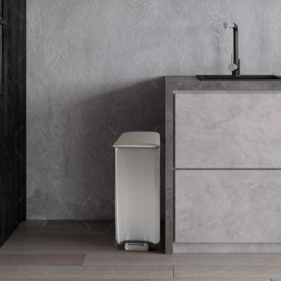 Poubelle de tri 2 compartiments Kitchen Move Edge inox 50 L