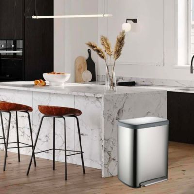 Poubelle de tri 2 compartiments Kitchen Move Empire inox 60 L