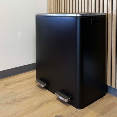 Poubelle de tri 2 compartiments Kitchen Move Major noir 60 L