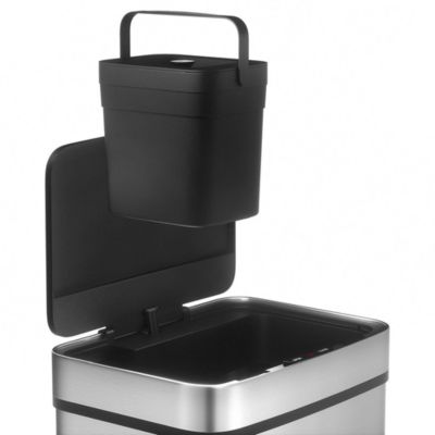 Poubelle de tri 2 compartiments Kitchen Move Narvik inox 75 L