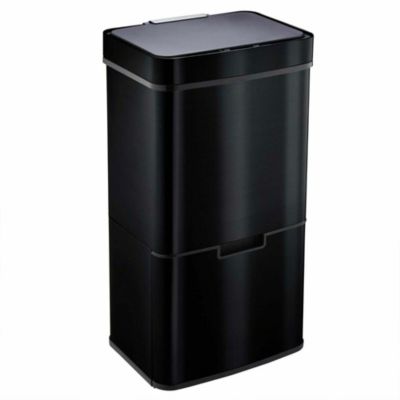Poubelle de tri 2 compartiments Kitchen Move Narvik noir 75 L