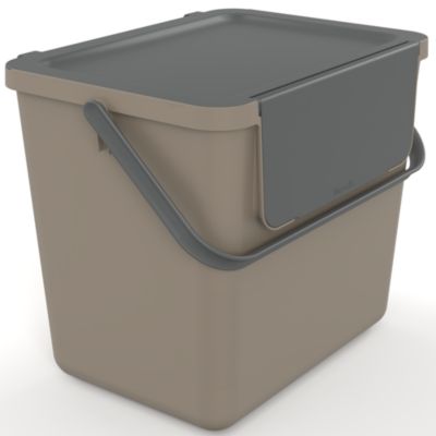Poubelle de tri avec poignée 25 L Loops Sundis H. 29,7 cm taupe