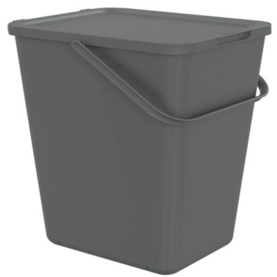 Poubelle de tri avec poignée 30 L Loops Sundis H. 52,9 cm gris