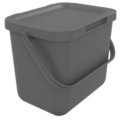 Poubelle de tri avec poignée 6 L Loops Sundis H. 18,7 cm gris