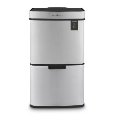 Poubelle de tri à capteur 64L, inox edition - 1010