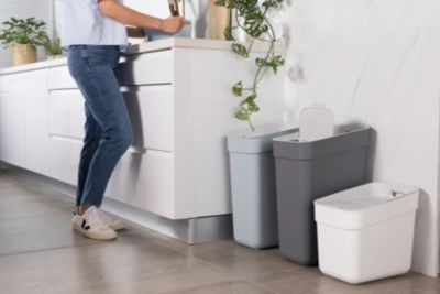 Poubelle de tri Curver Ready to collect gris 30 L