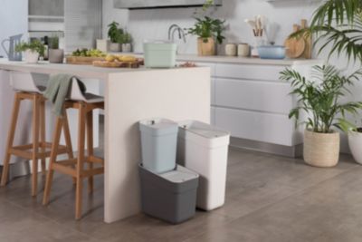 Poubelle de tri Curver Ready to collect gris 5 L