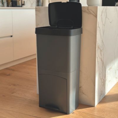 Poubelle de tri Kitchen Move Picea gris 70 L