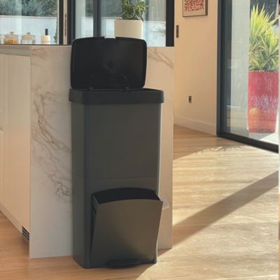 Poubelle de tri Kitchen Move Picea gris 70 L