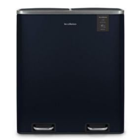 Poubelle de tri à pédale 2 x 30L, blue grey edition - 906
