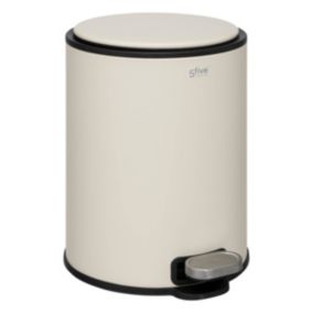 Poubelle "Delta" 6L métal argile - Noir- 5five