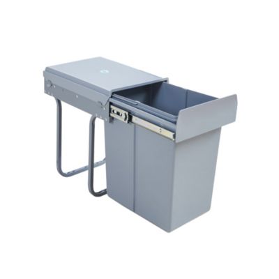 Poubelle encastrable Froland 1 x 20L 34 x 26 x 42 cm gris en.casa