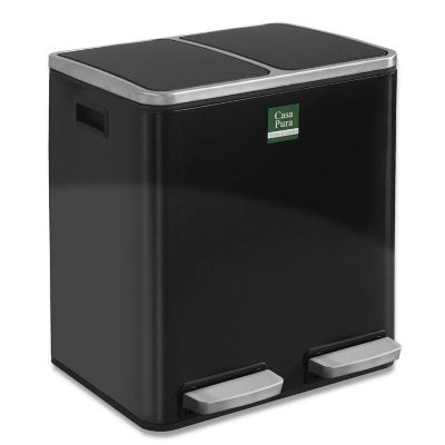 Poubelle Félix Système de séparation Noir 2 x 30 litres -60 litres - Floordirekt