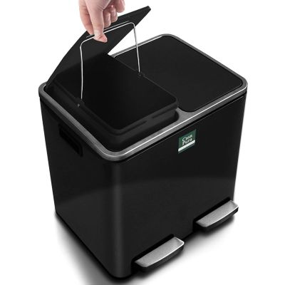 Poubelle Félix Système de séparation Noir 2 x 30 litres -60 litres - Floordirekt