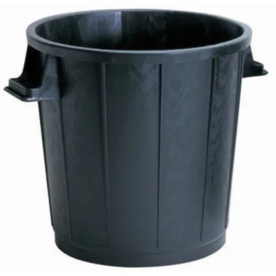 Poubelle à gravats renforcée PE noir mat 75 L Vinmer PB75