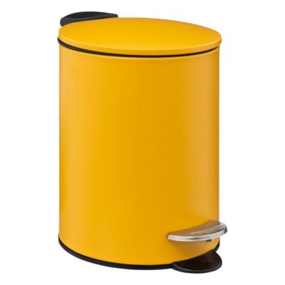 Poubelle métal Soft Close 3L Jaune Colorama - 5Five