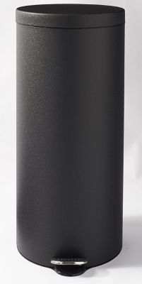 Poubelle métal noir 30 L