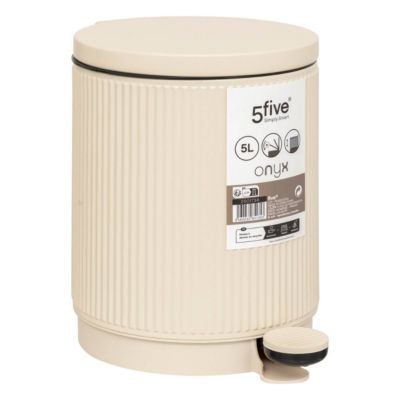 Poubelle "Onyx" 5L lin - Beige- 5five
